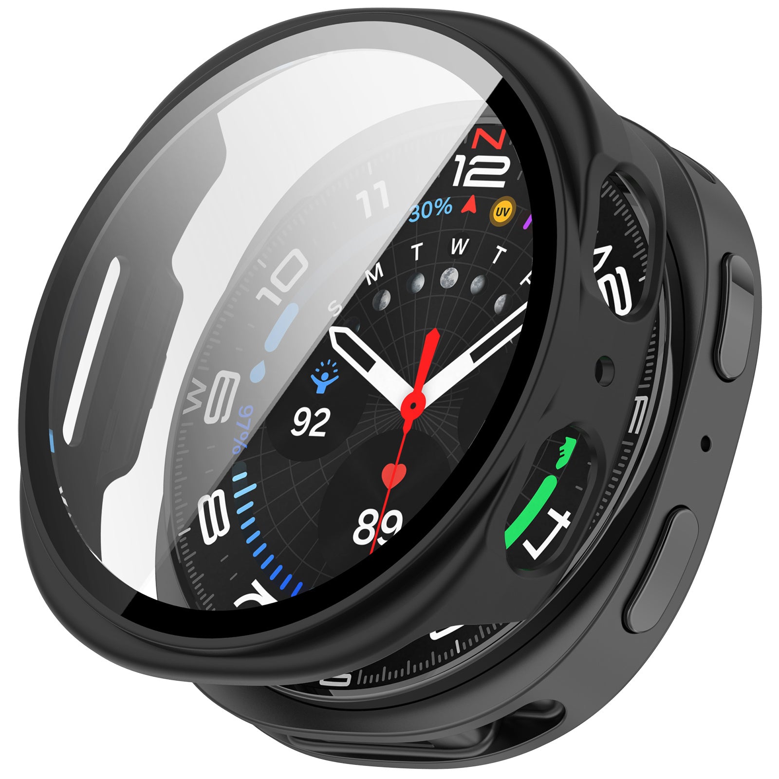 Samsung Galaxy Watch 8 - 44mm Hard Case with Glass (Black)