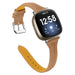 Fitbit Versa 4 Slim Leather Strap (Coffee)