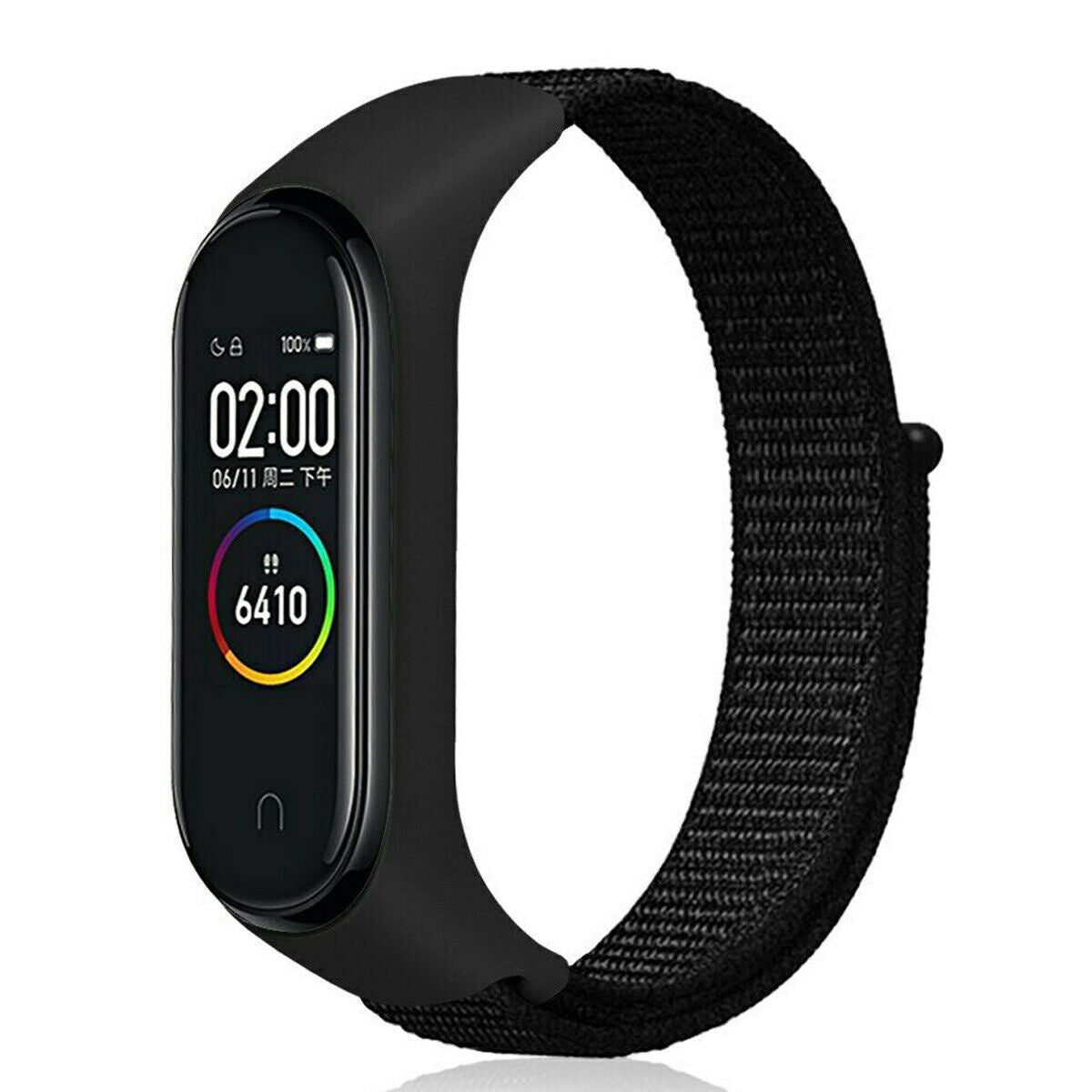 Xiaomi Mi Band 3/4 Nylon Strap (Black) - Main Image