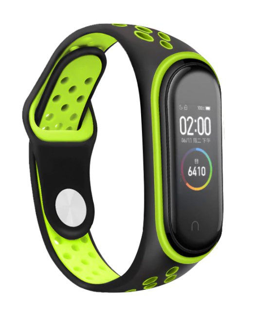 mi-band-3-4-silicone-sport-band-zwart-groen