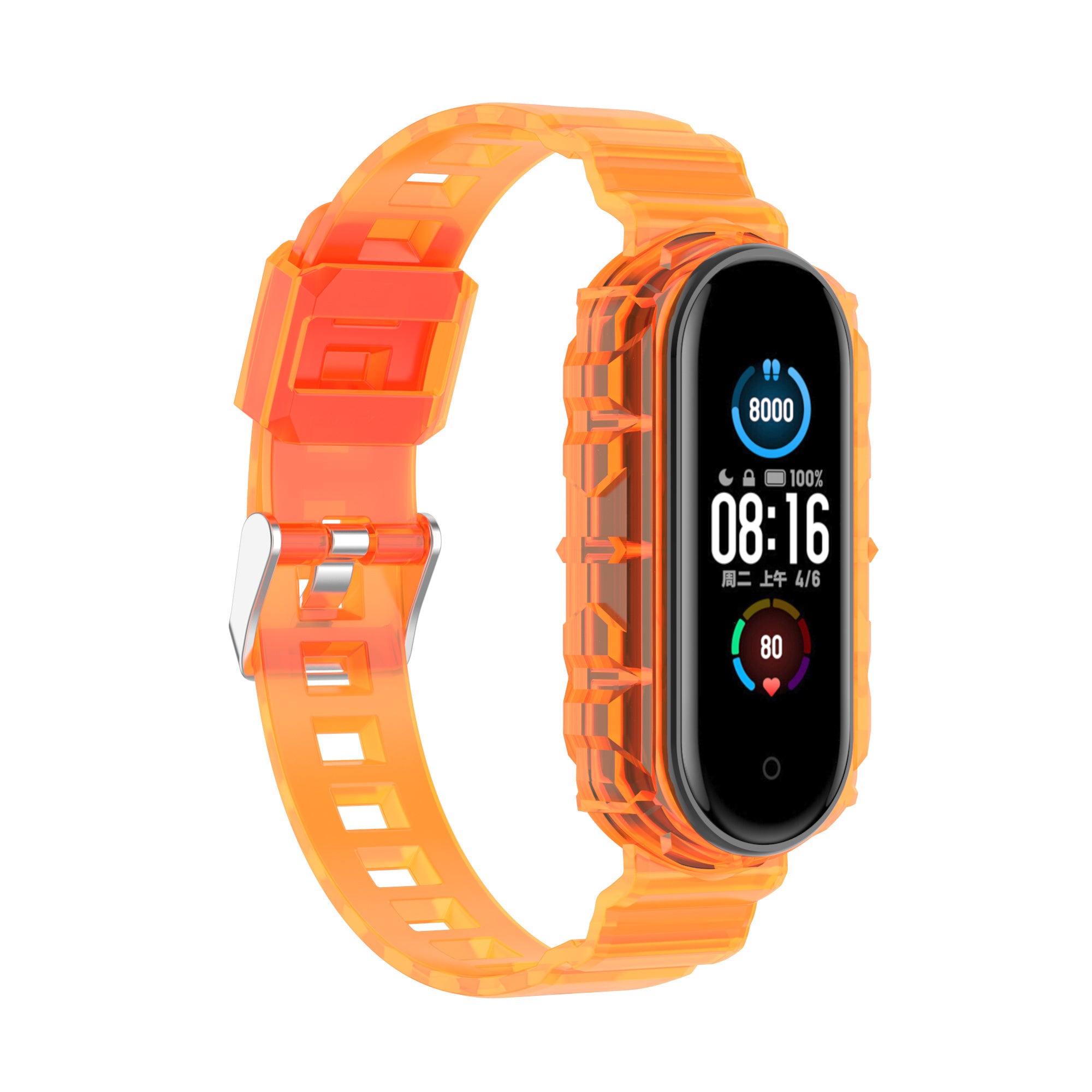 Xiaomi Mi Band Clear TPU Strap (Orange) - Main Image
