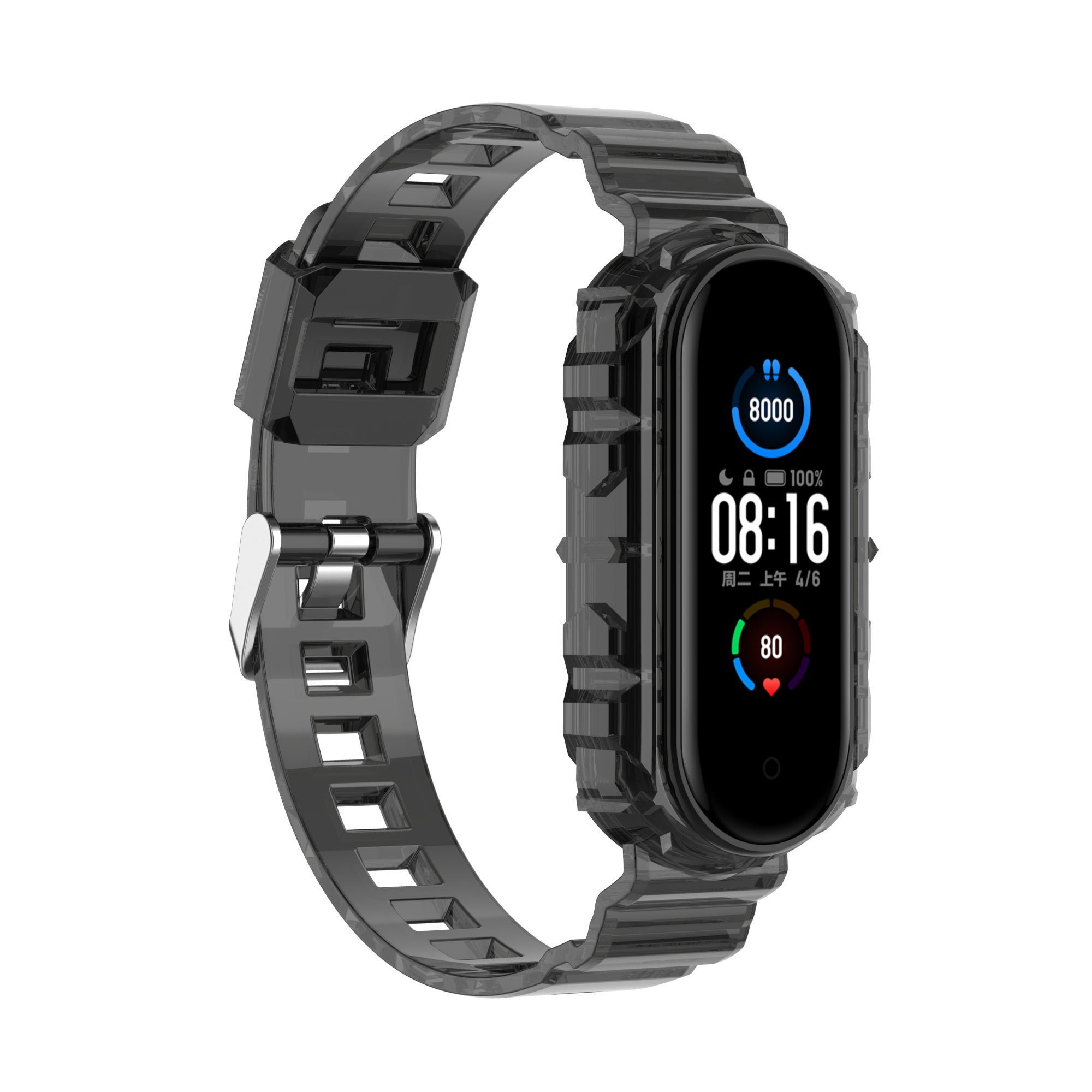 Xiaomi Mi Band Clear TPU Strap (Black) - Main Image