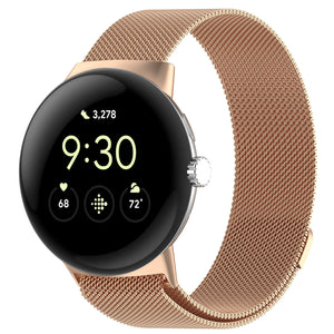 Google Pixel Watch 4 - 41mm Milanese Strap (Rose Gold)