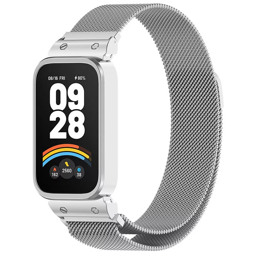 smart band 9 active milanese strap silver