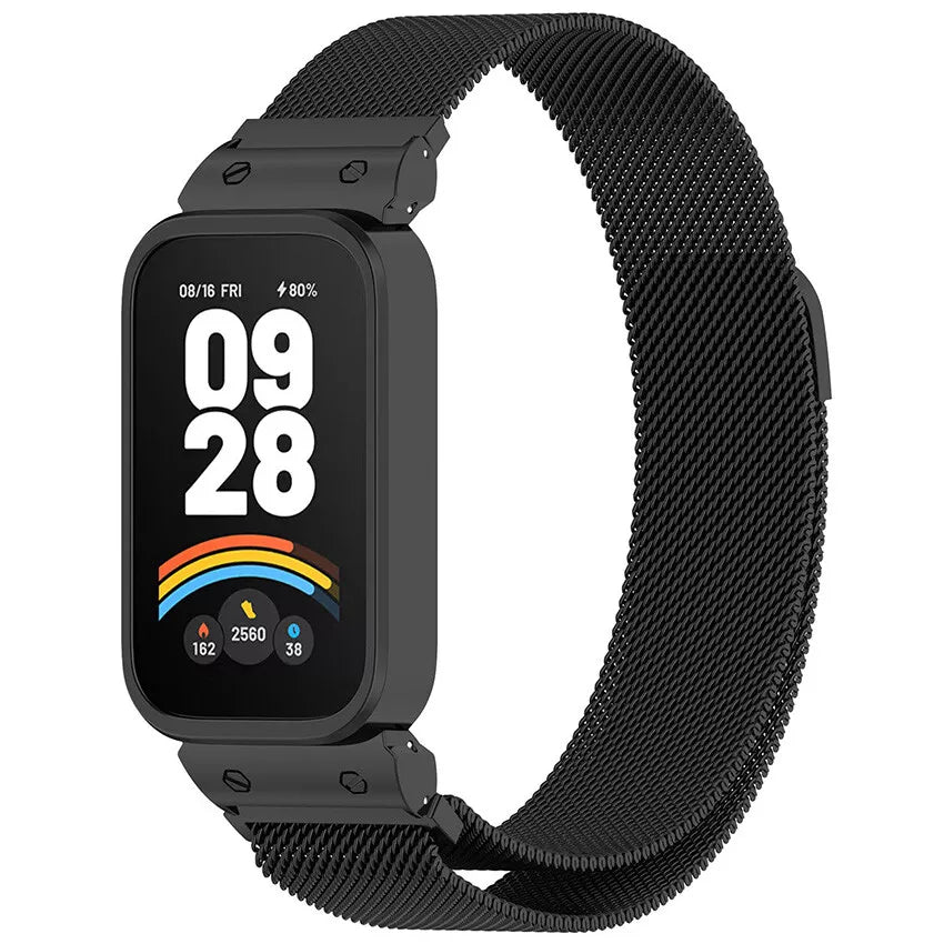 smart band 9 active milanese strap black