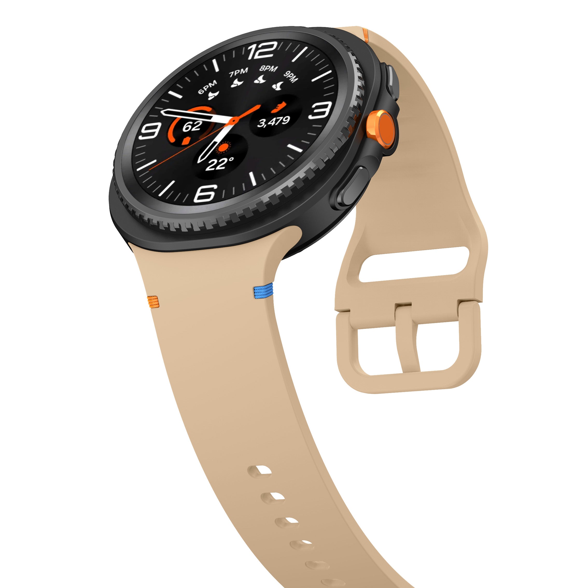 Samsung Galaxy Watch 8 Classic Silicone Strap (Milk Tea)