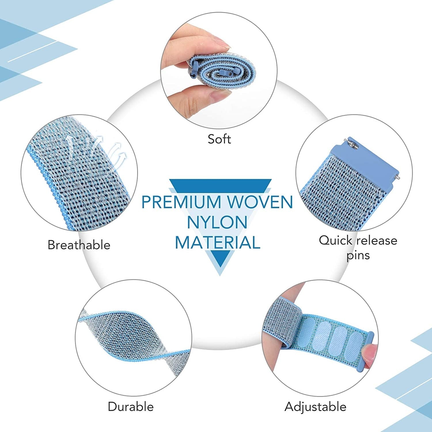 Coros Pace 2 Nylon Strap (Blue)