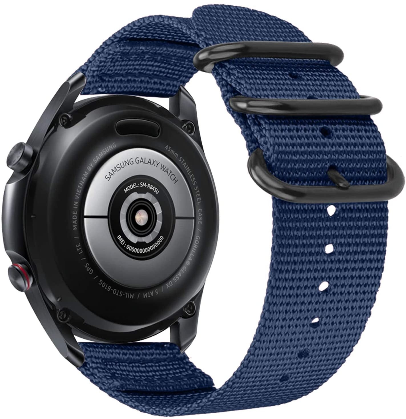 Fossil Gen 4 Explorist (HR) Nylon Strap with Buckle (Blue)