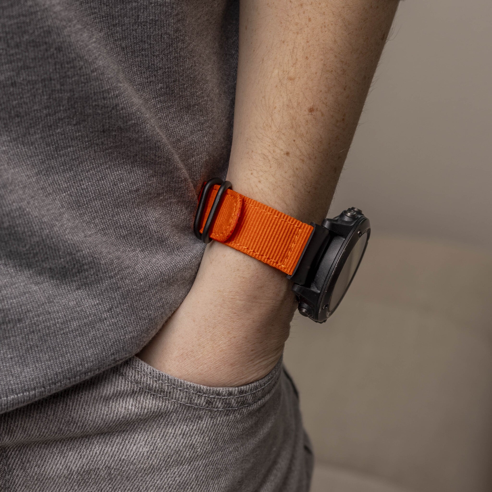 Garmin Fenix 8 Pro - 51mm Nylon Strap with Buckle (Orange)