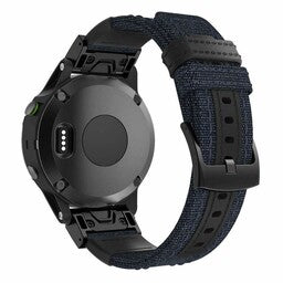 Garmin Instinct 3 - 45mm Nylon Hybrid Strap (Blue)