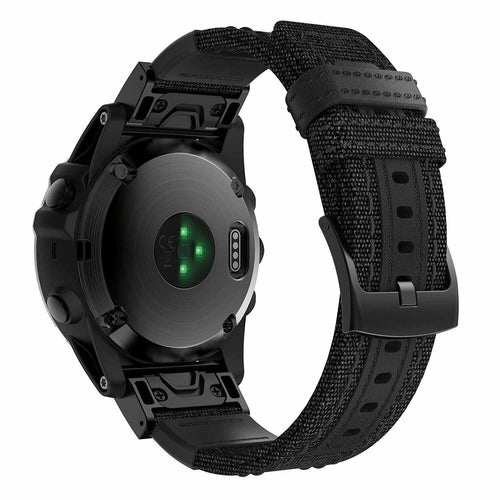 Garmin Forerunner 965 Nylon Hybrid Strap (Black)