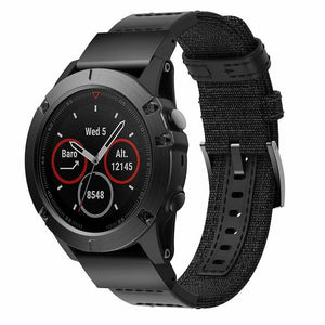 Garmin Approach S62 Nylon Hybrid Strap (Black)