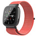 Fitbit Versa 4 Nylon Strap (Orange)
