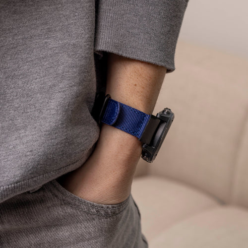 Garmin Quatix 3 / 6x / 7x Solar Buckled Nylon Strap (Blue)