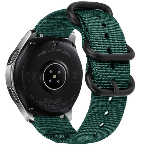Withings ScanWatch Nova Nylon Buckle Strap (Dark Green)