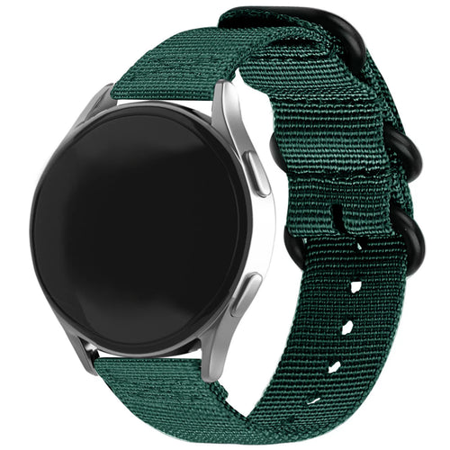 Withings ScanWatch Nova Nylon Buckle Strap (Dark Green)