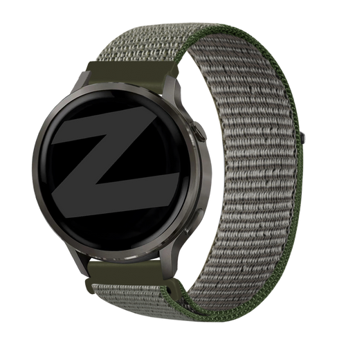 Bandz Garmin Vivomove Style Nylon Loop Strap (Olive Green)