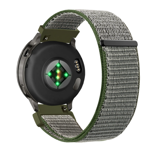 Bandz Garmin Venu SQ 2 Nylon Loop Strap (Olive Green)