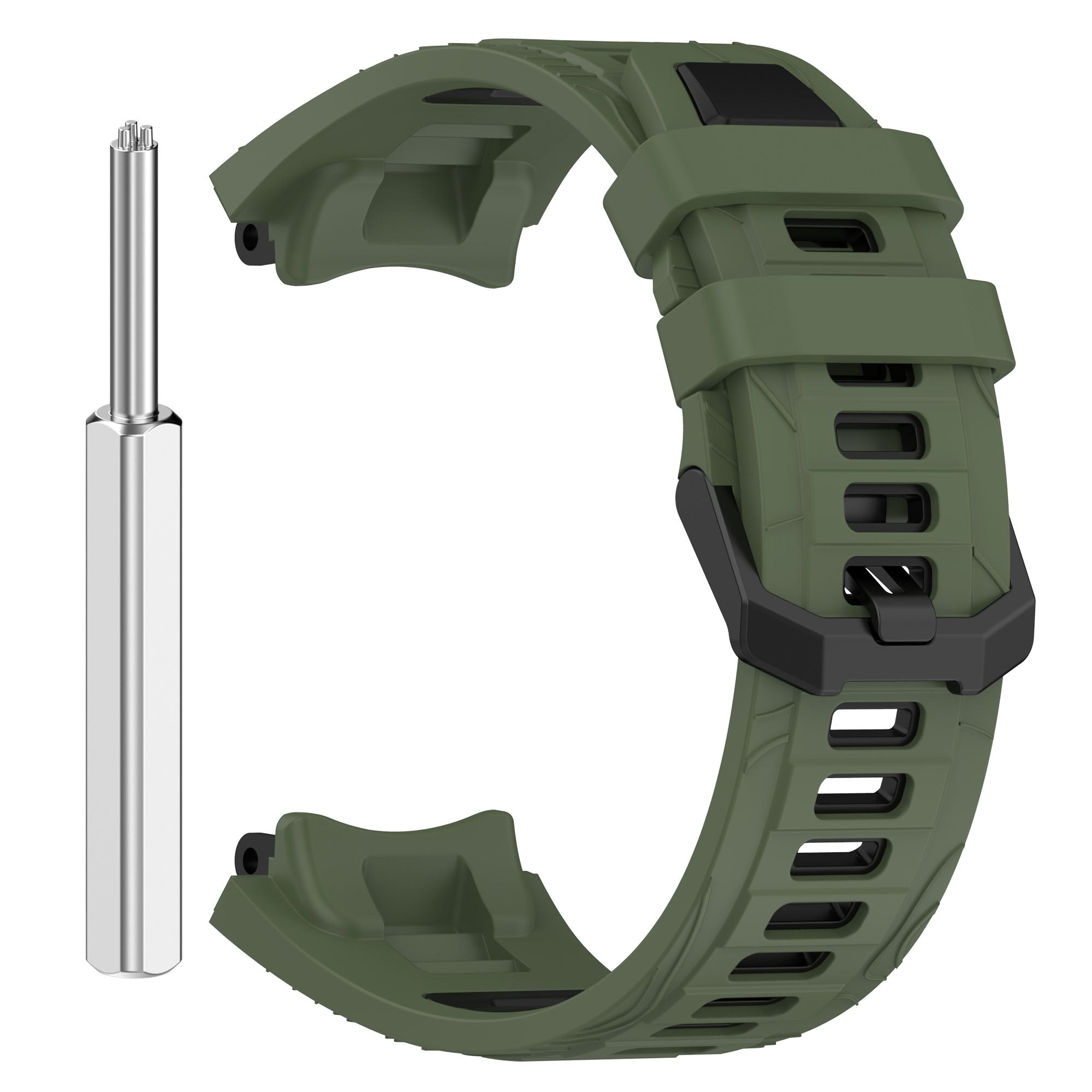 Amazfit T-Rex 3 Silicone Sport Strap (Olive Green/Black)