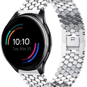 oneplus-watch-stalen-vis-band-zilver