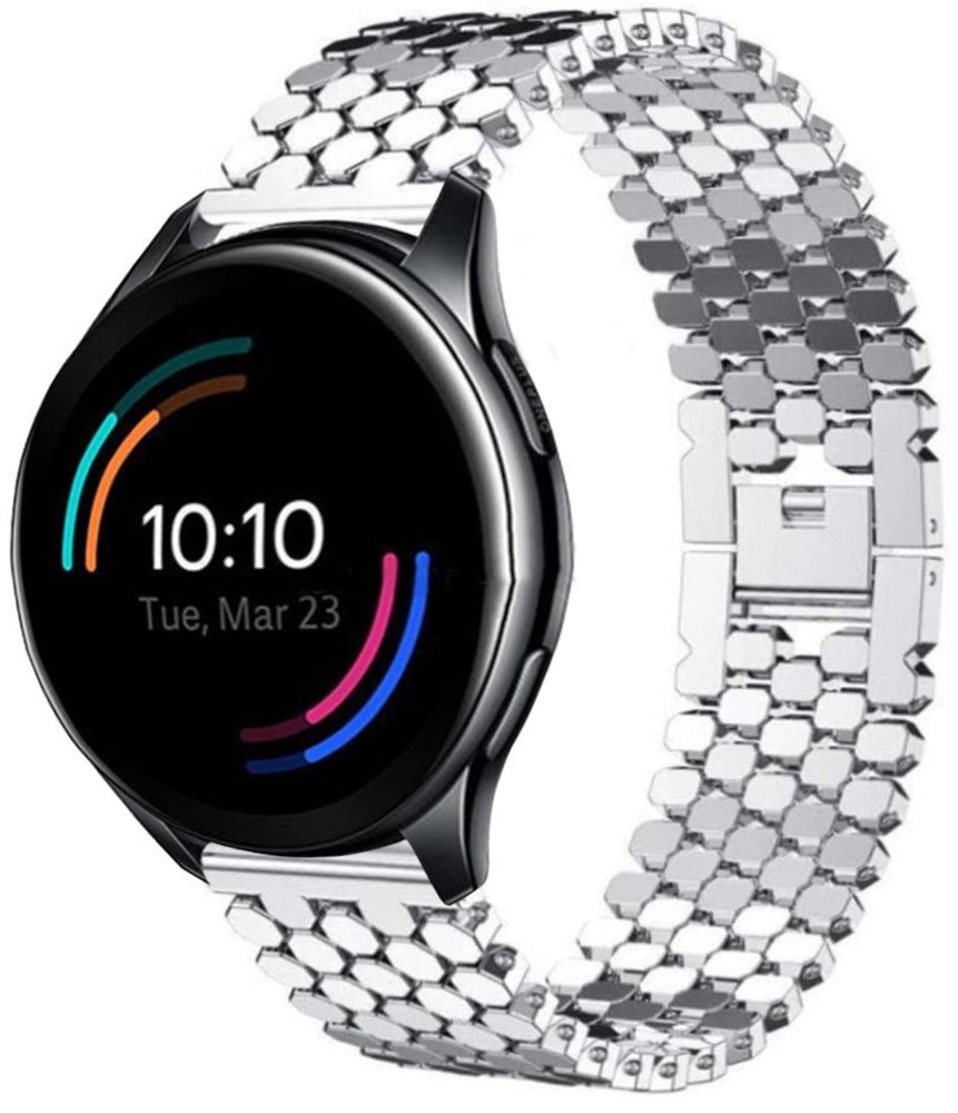 oneplus-watch-stalen-vis-band-zilver