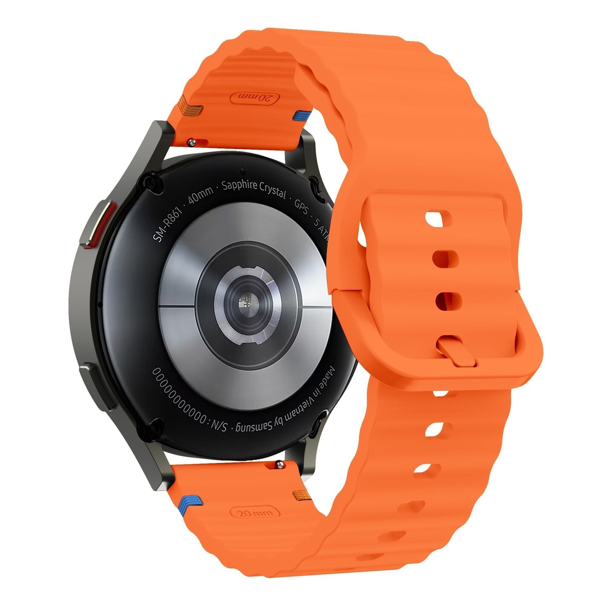 TicWatch 22mm Wave Silicone Band (Orange)