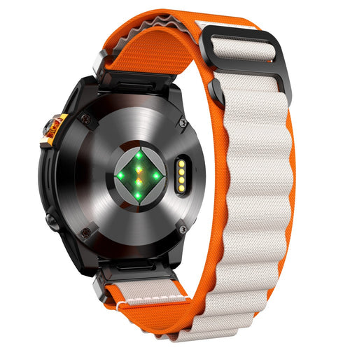 Garmin Quatix 7 Alpine Nylon Strap (Orange/Beige)
