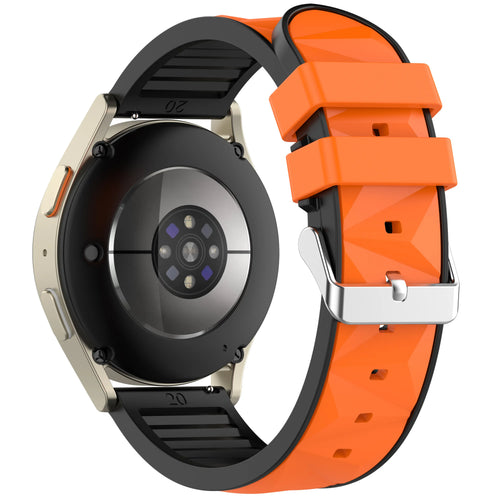 Amazfit Active 3 Premium Diamond Sport Strap (Orange/Black)