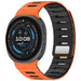 Samsung Galaxy Watch 9 - 44mm Magnetic Silicone Strap (Orange/Black)