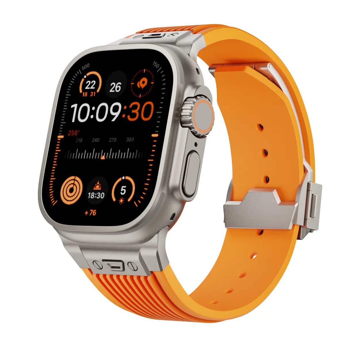Apple Watch Liquid Elastic Silicone Strap (Orange)
