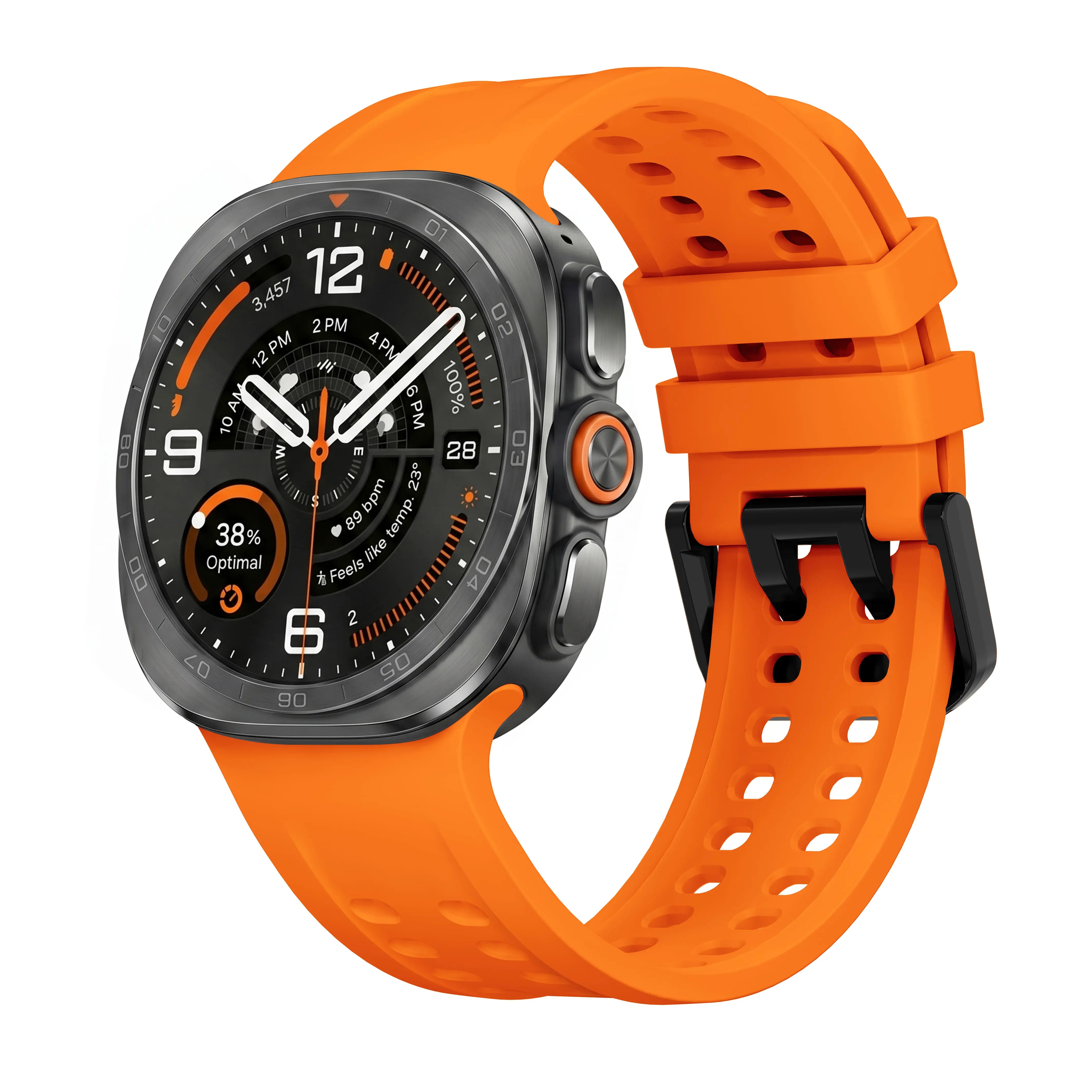Samsung Galaxy Watch Ultra 2 Silicone Strap (Orange)
