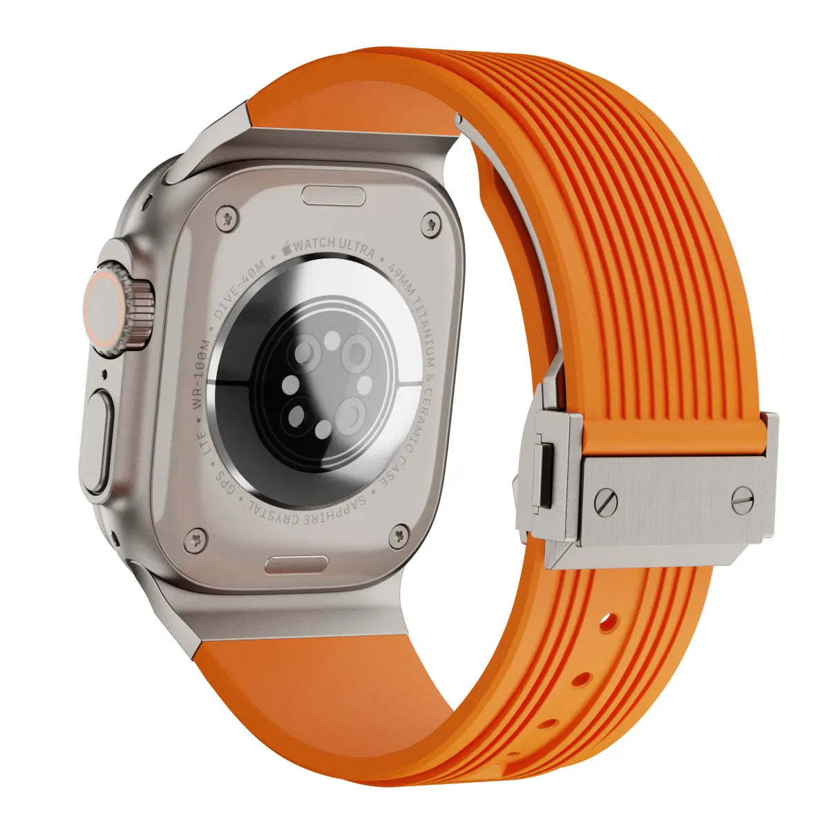 Apple Watch Liquid Elastic Silicone Strap (Orange)