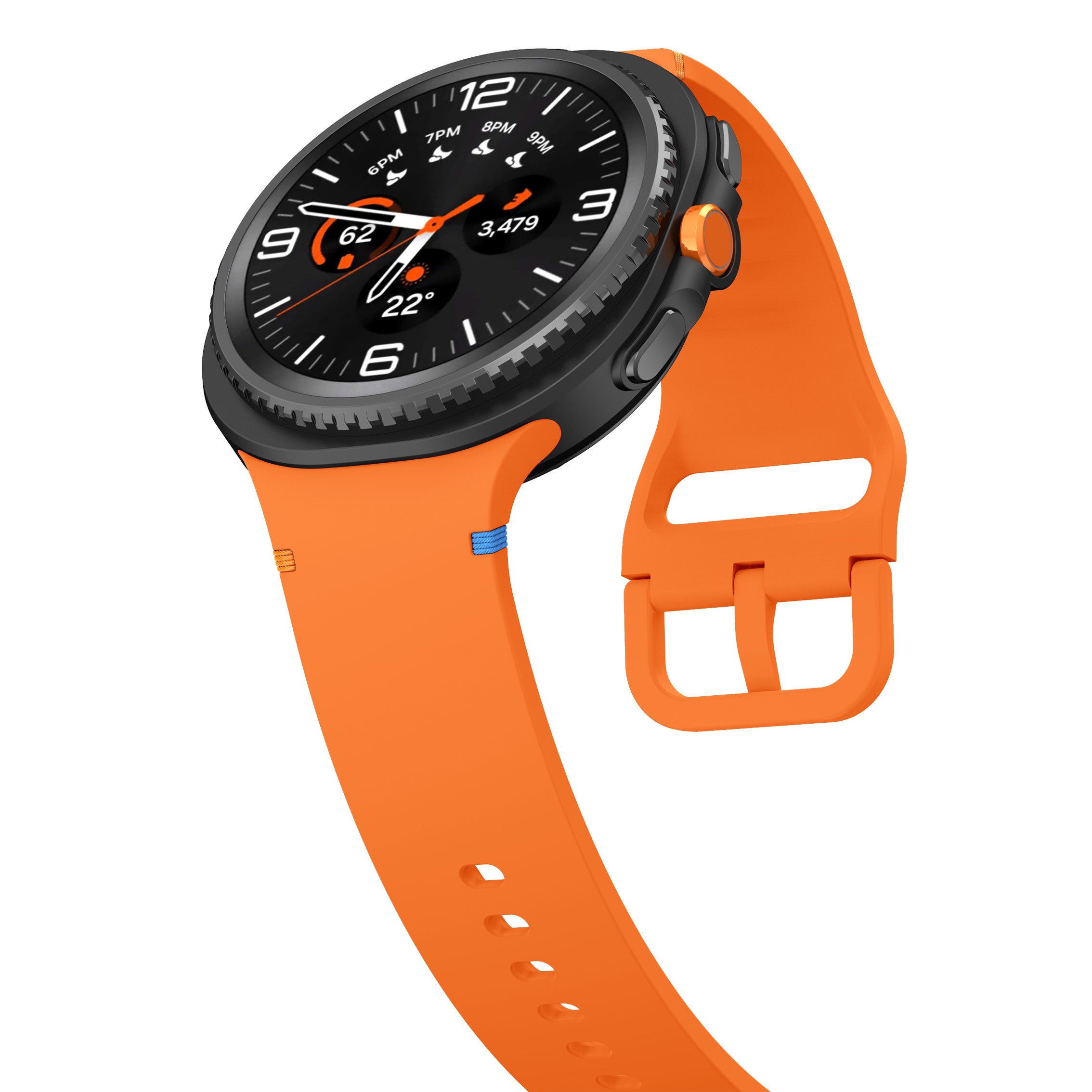 Samsung Galaxy Watch 8 Classic Silicone Strap (Orange)