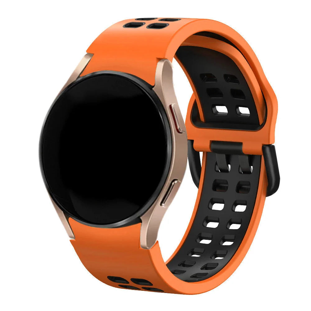 Samsung Galaxy Watch 6 Classic 43mm Squared Sport Strap (Orange/Black)