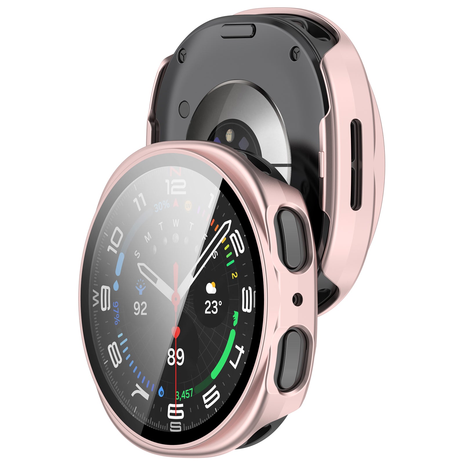 Samsung Galaxy Watch 8 - 44mm Hard Case with Glass (Pink)