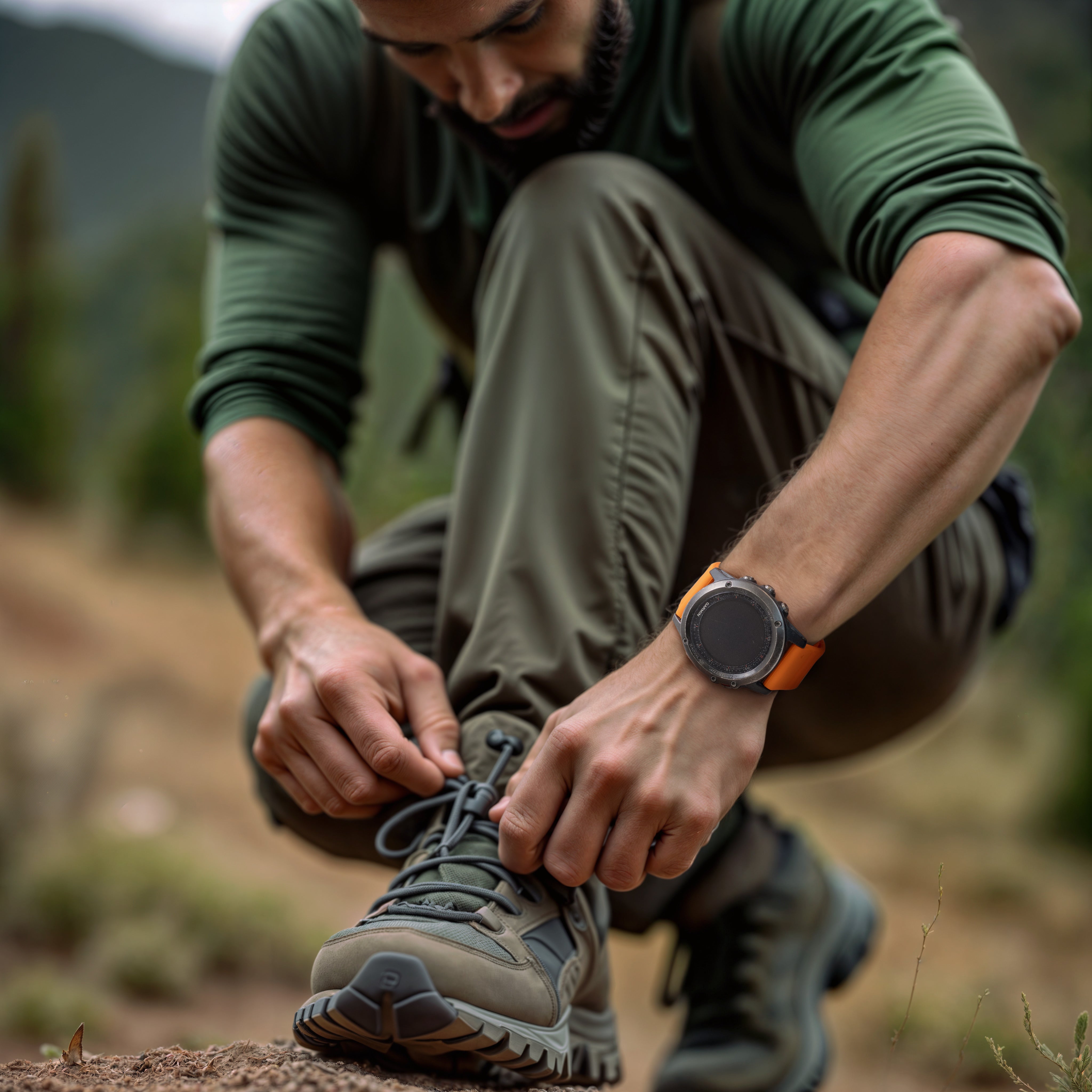 Garmin Fenix 5x / 6x Outdoor Silicone Strap (Orange)