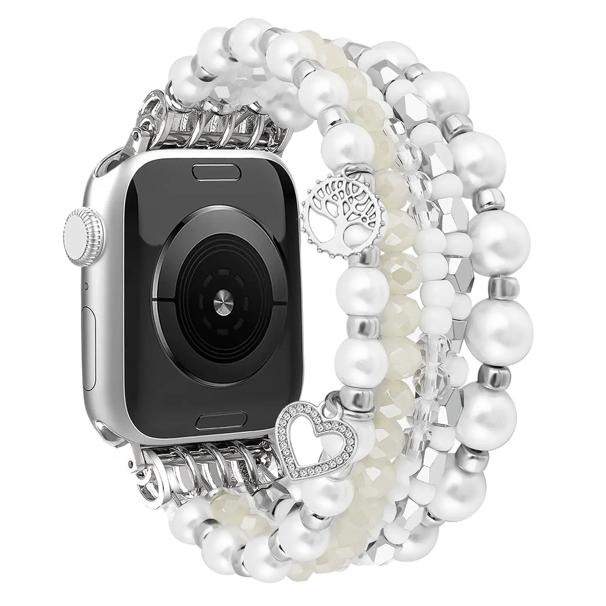 Apple Watch Beaded Pearl Strap (White)