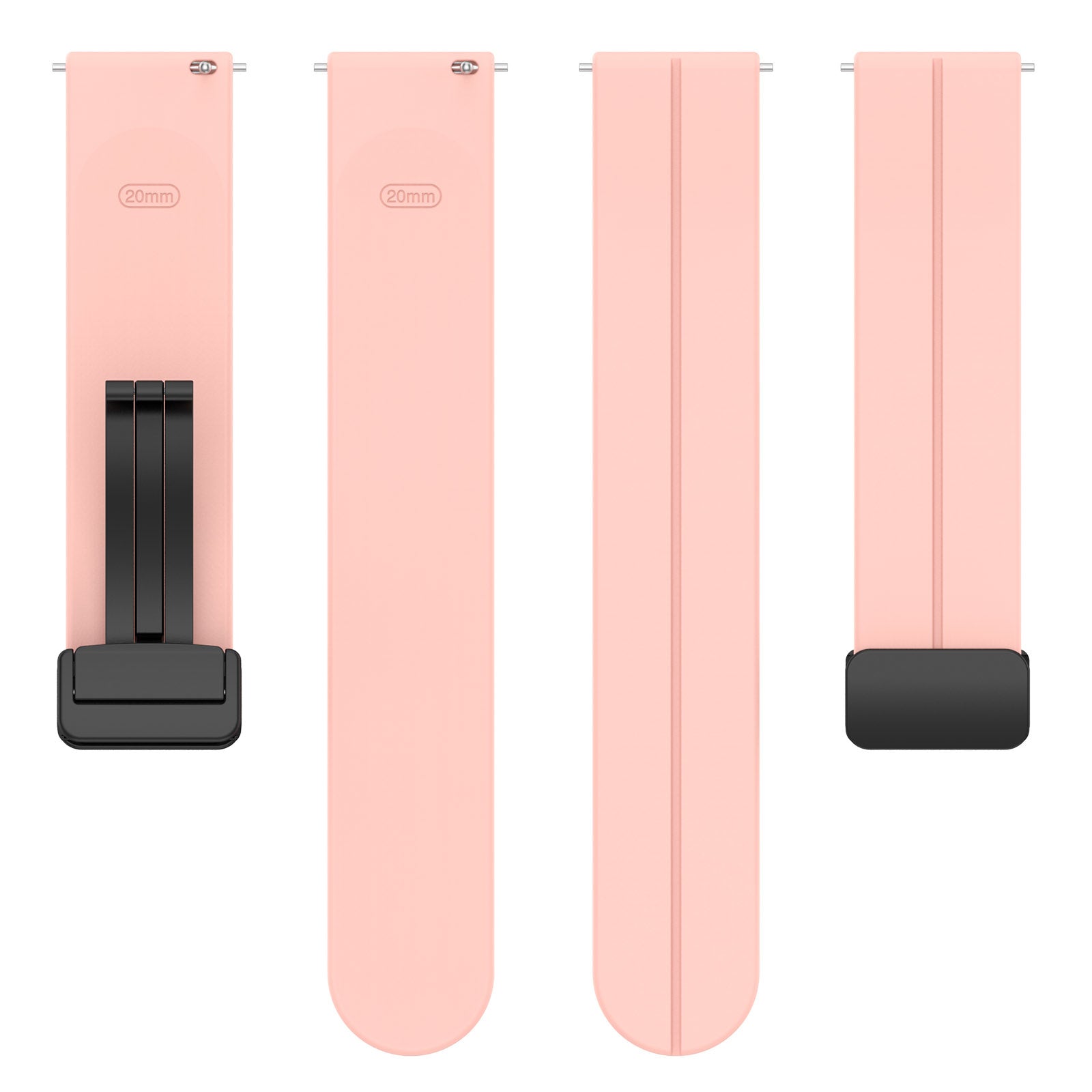 Amazfit Bip U (Pro) D-Buckle Silicone Strap (Pink)