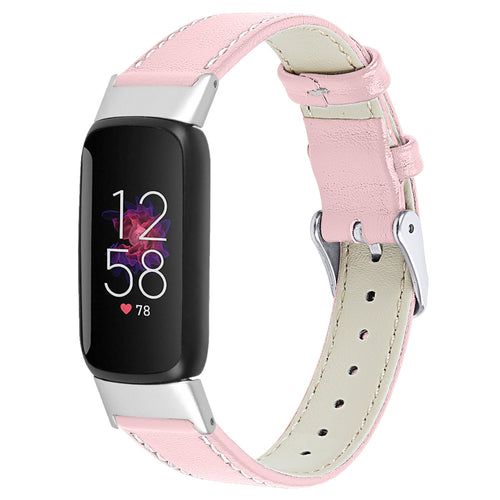 Fitbit Luxe Modern Leather Strap (Pink)