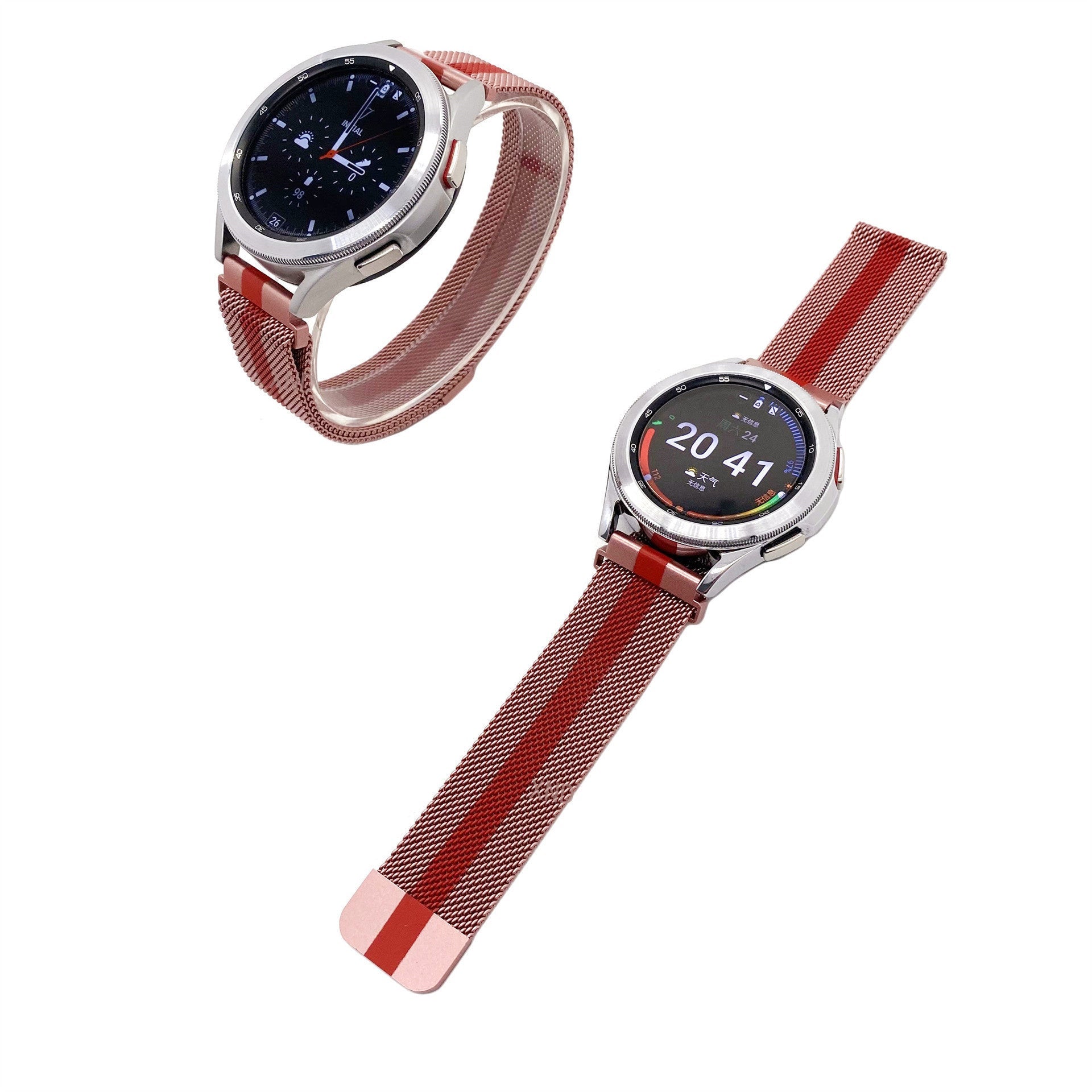 Amazfit GTS 4 Milanese Strap (Pink/Red)