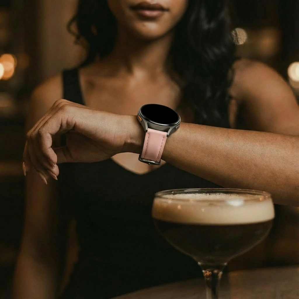 Samsung Galaxy Watch 5 - 44mm Slimfit Leather Strap (Pink)