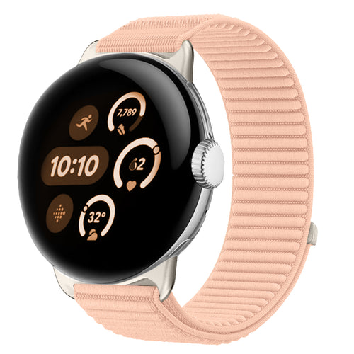 Google Pixel Watch 4 - 41mm Wave Nylon Strap (Pink)