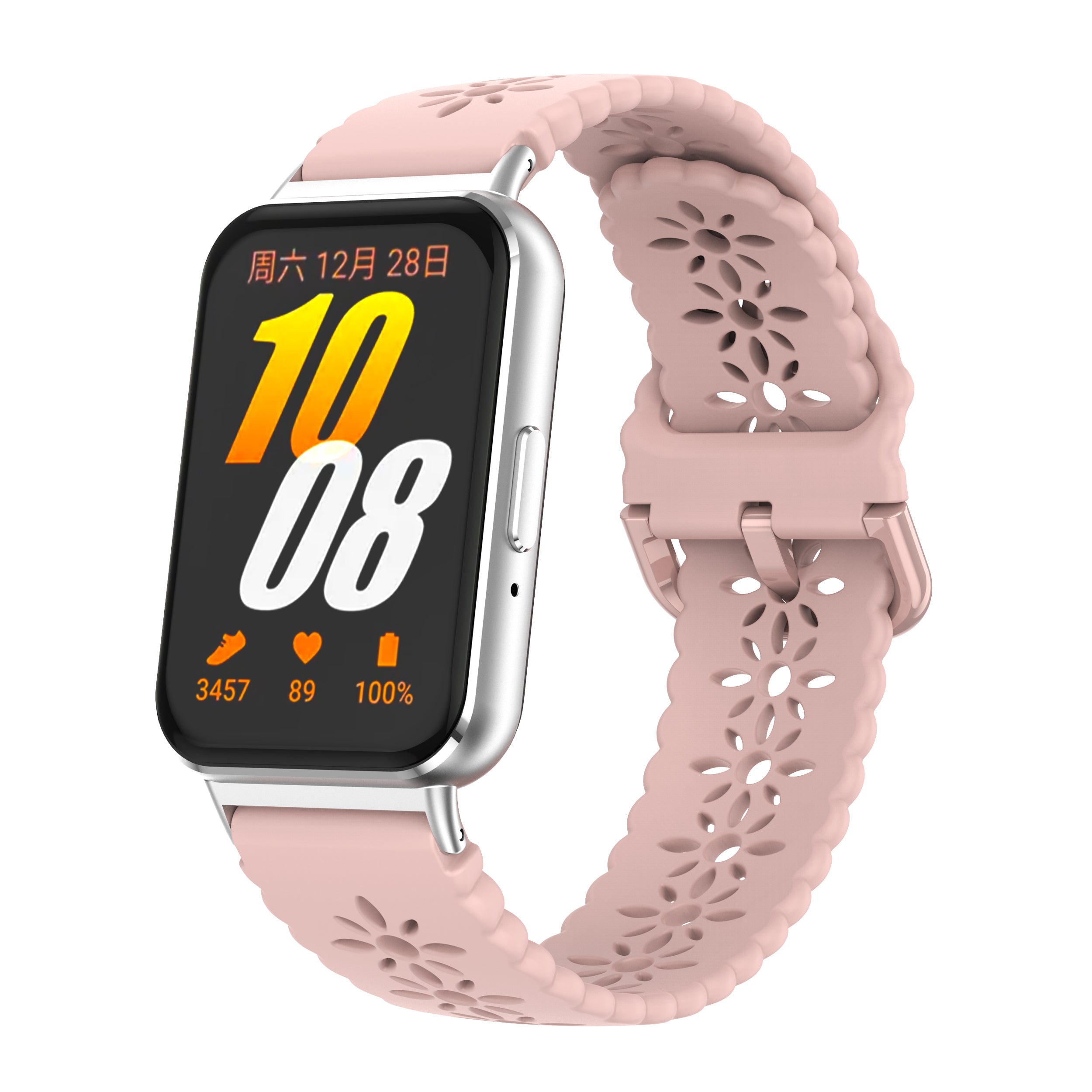 galaxy fit 3 silicone strap pattern pink