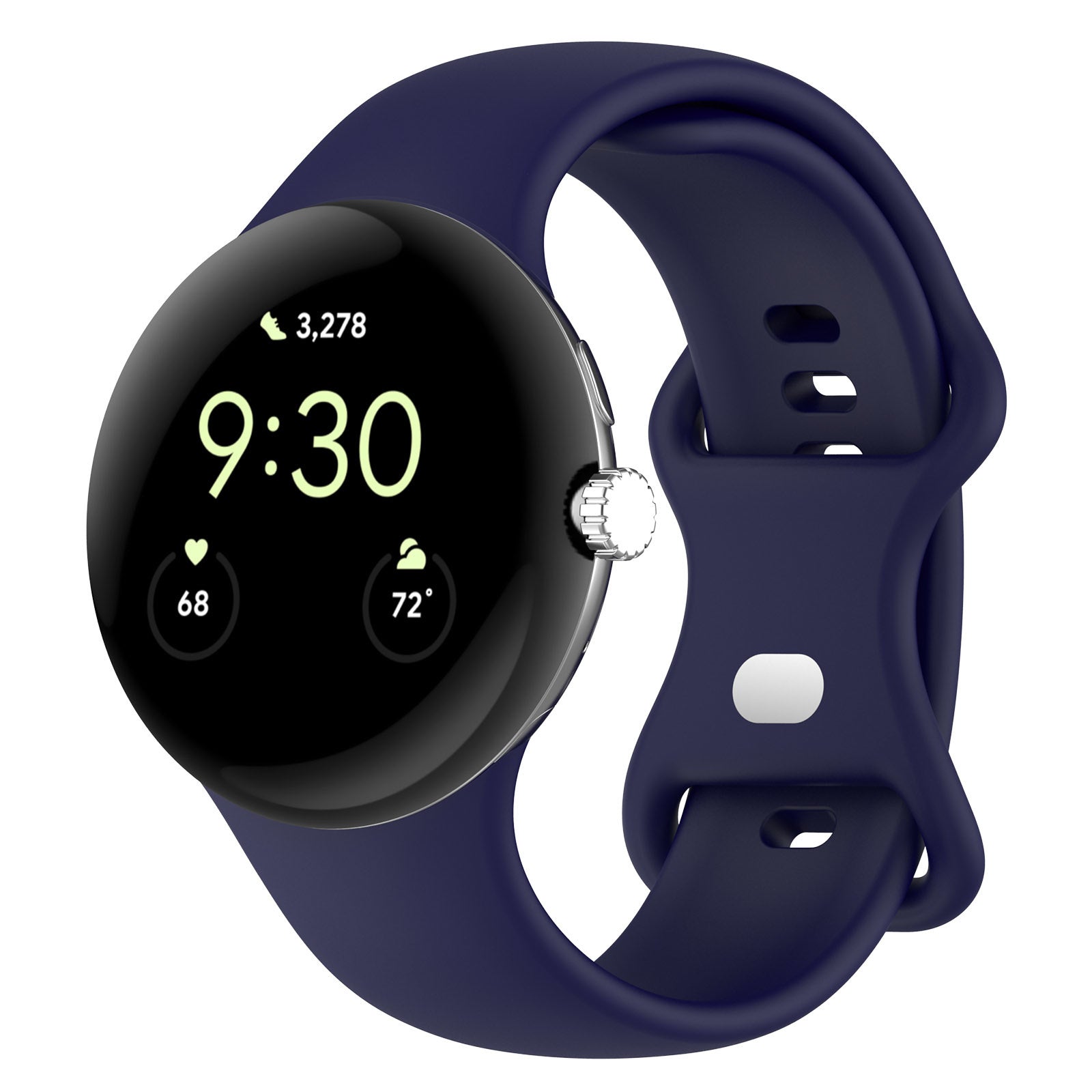 Google Pixel Watch 3 - 45mm Classic Silicone Strap (Dark Blue)