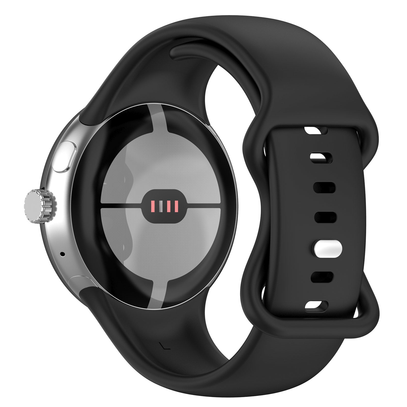 Google Pixel Watch 3 - 45mm Classic Silicone Band (Black) 