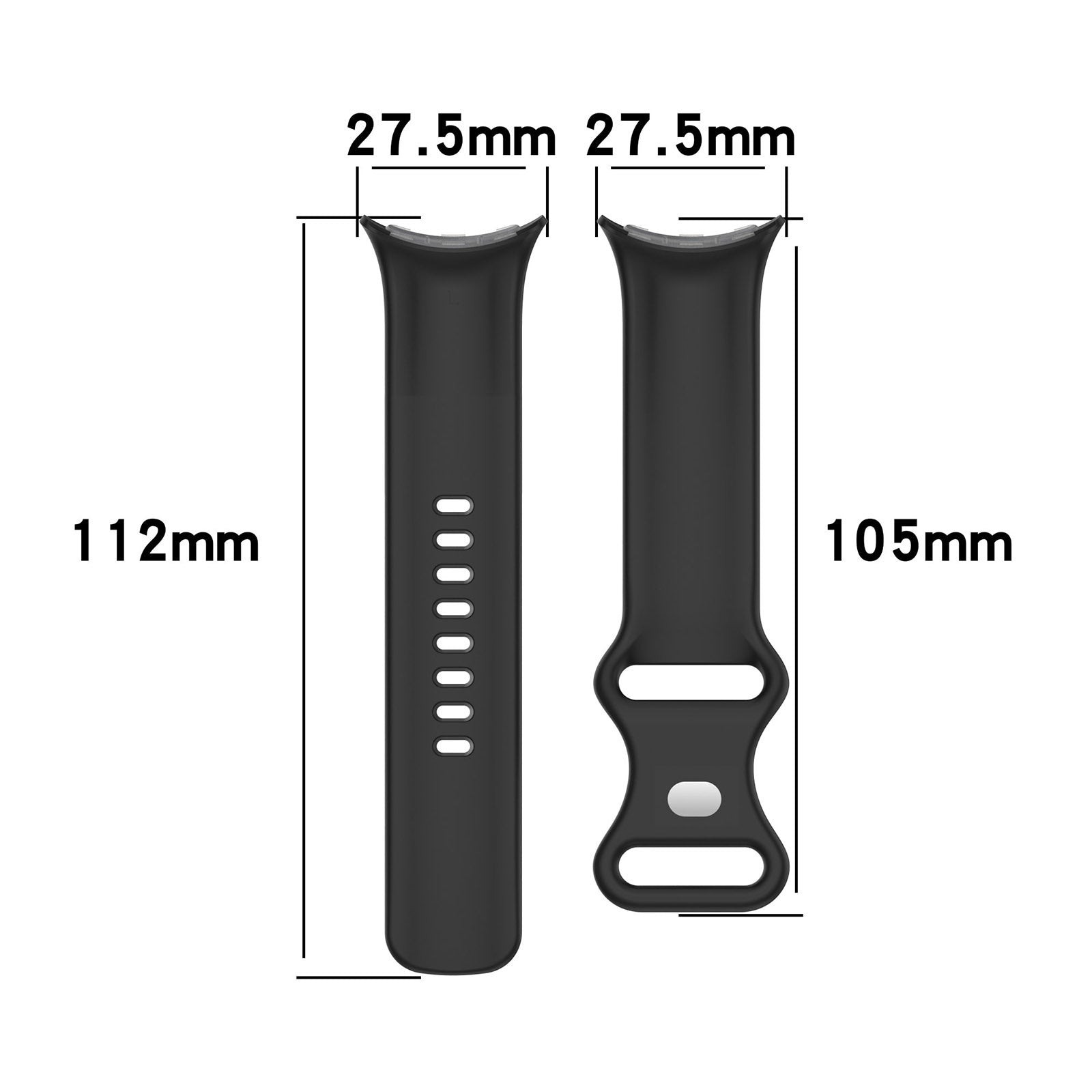 Google Pixel Watch 3 - 45mm Silicone Strap (Black) 