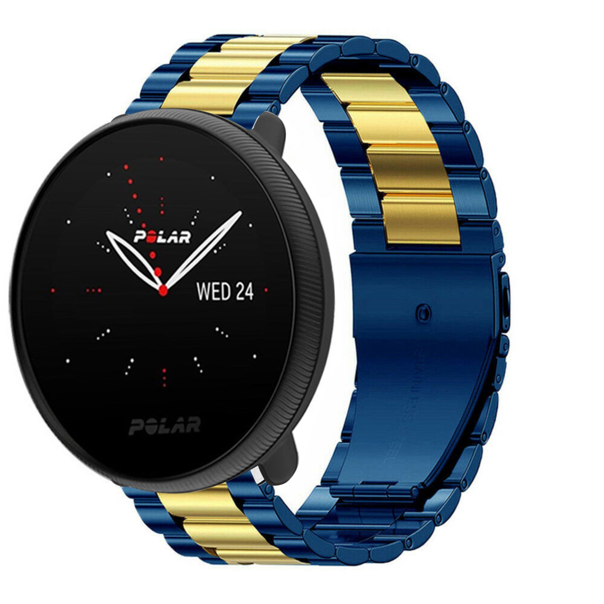 polar-ignite-2-stalen-band-blauw-goud