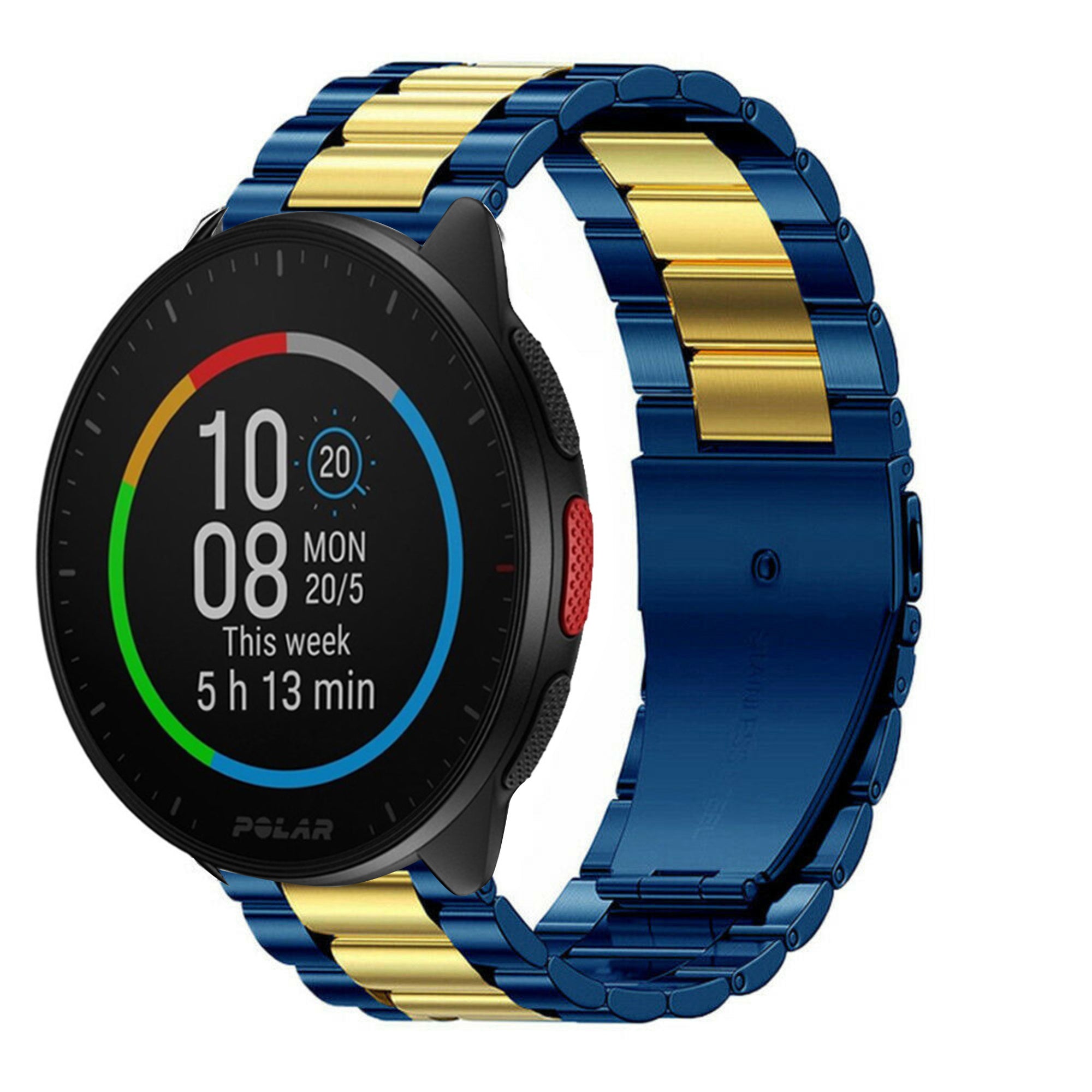 polar-pacer-stalen-band-blauw-goud