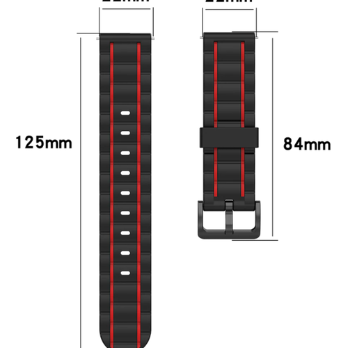 Suunto Vertical Sport Strap with Buckle (Black/Red)