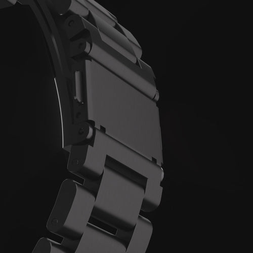 Watch Strap 20mm Stainless Steel - Quick Release (Black)